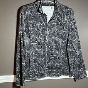 Kim Rogers Black and Gray Paisley Jacket